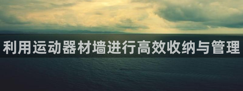 fb体育：利用运动器材墙进行高效收纳与管理
